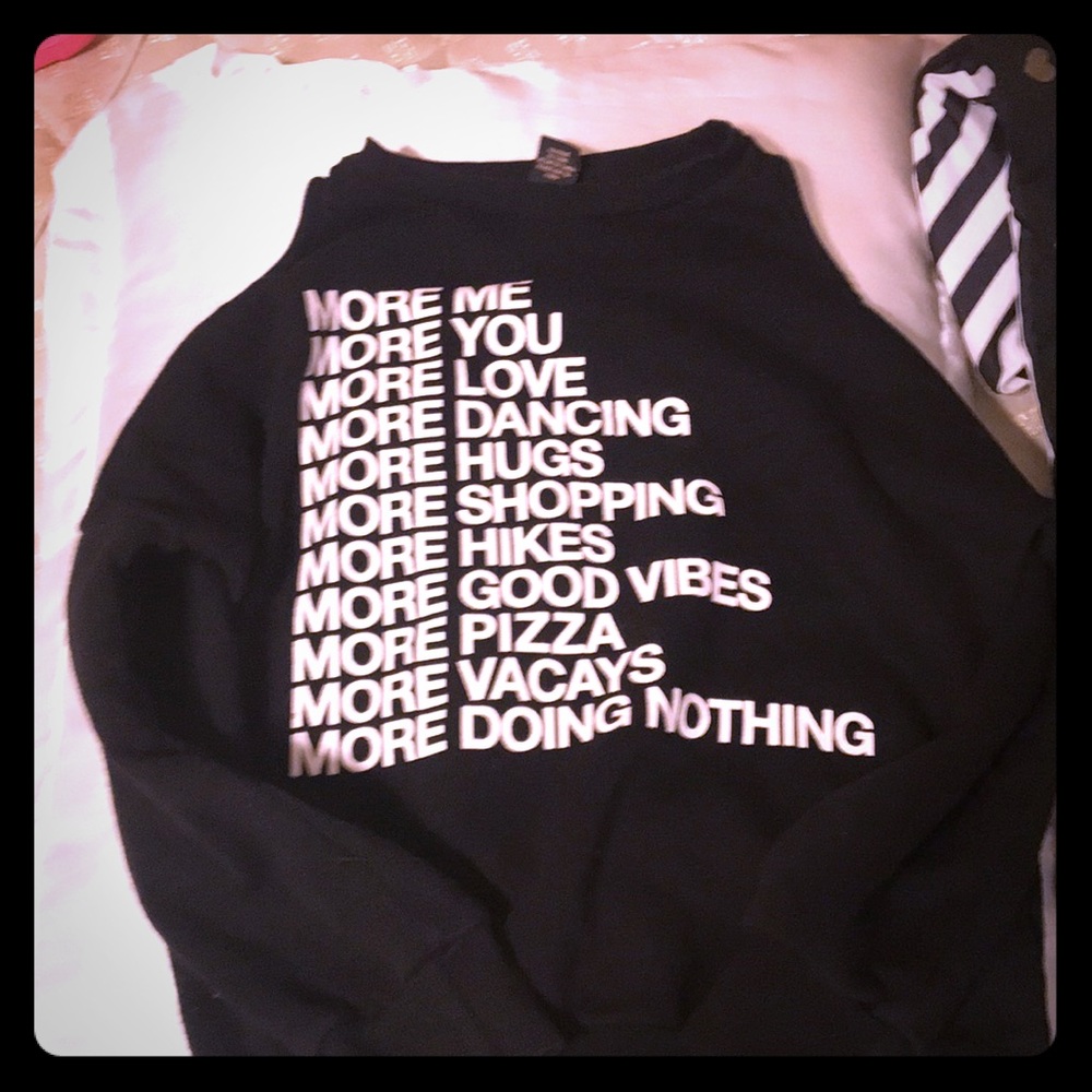 A long sleeve and off the shoulder